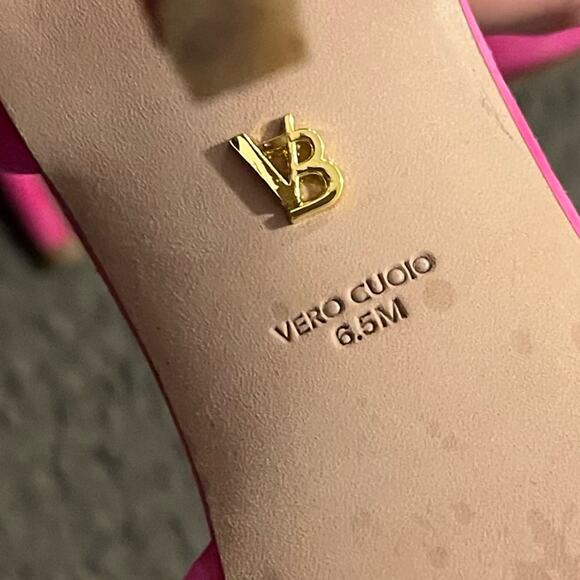 Veronica Beard Gator Suede Peep Toe Pump Heels In Pink - Picture 11 of 11